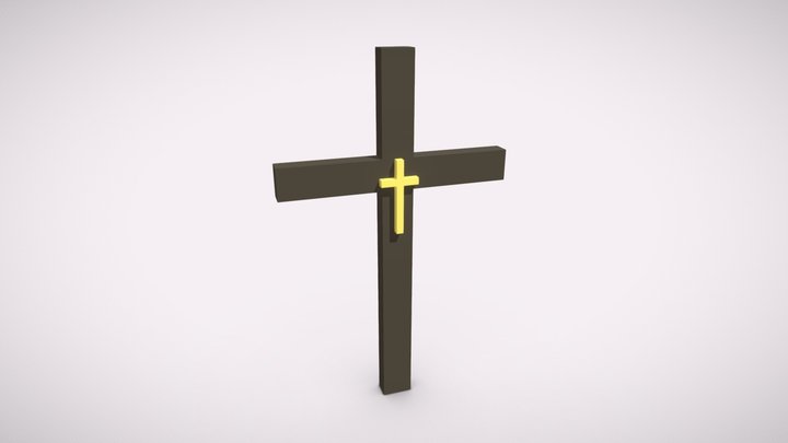 Lowpoly Holy Cross 3D Model