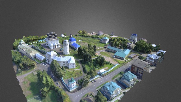 Православный монастырь. 3D Model