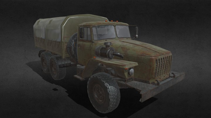 Ural-4320/Урал-4320 3D Model