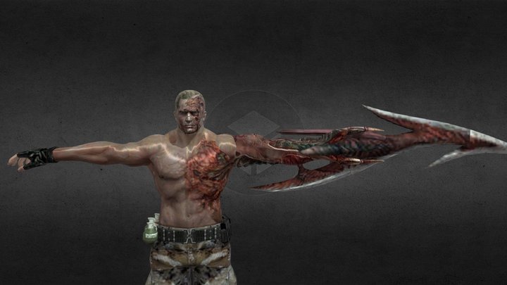 Resident Evil 4 UHD Krauser Mutated 3D Model 3D Model