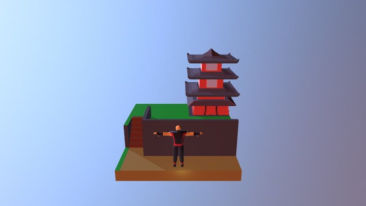 Ninja Scene 3D Model