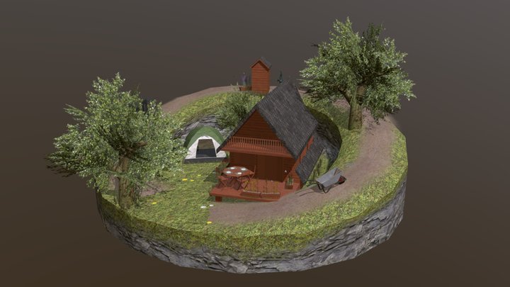 Ecohouse Diorama 3D Model