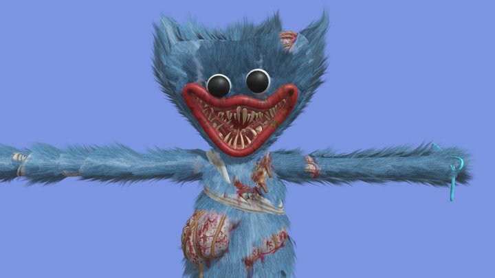 Withered Huggy Wuggy (Poppy Playtime CH5) 3D Model