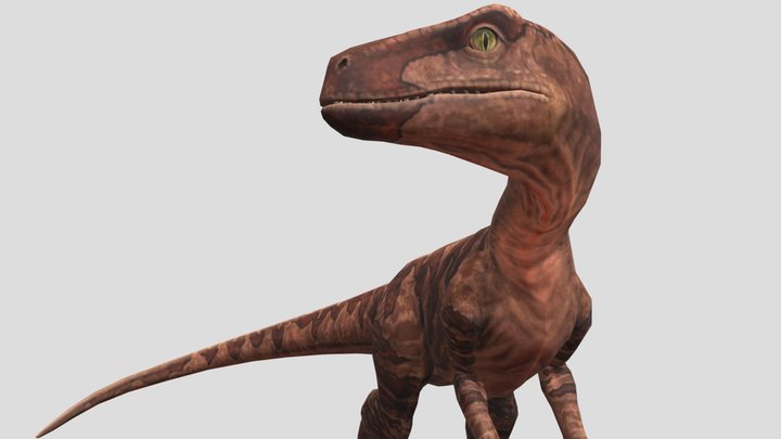 Jurassic World Primal Ops Velociraptor 3D Model