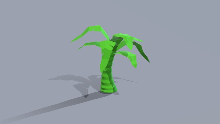 Low-poly palm tree 3D Model