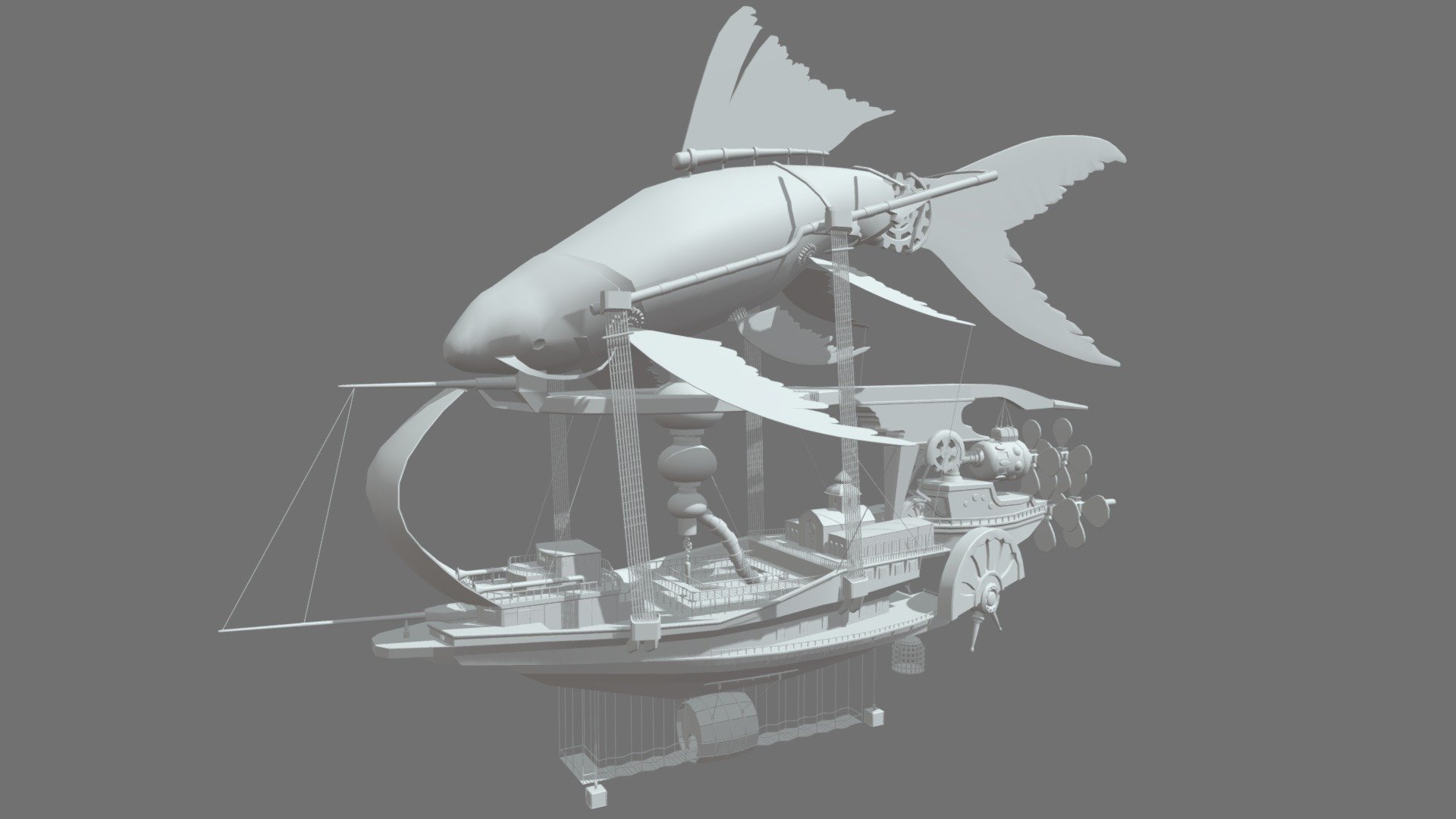 Koi Fish Steampunk Airship