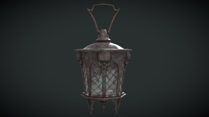 Dark fantasy lantern 3D Model