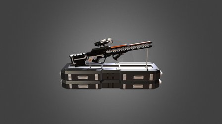 Sci-fi railgun 3D Model
