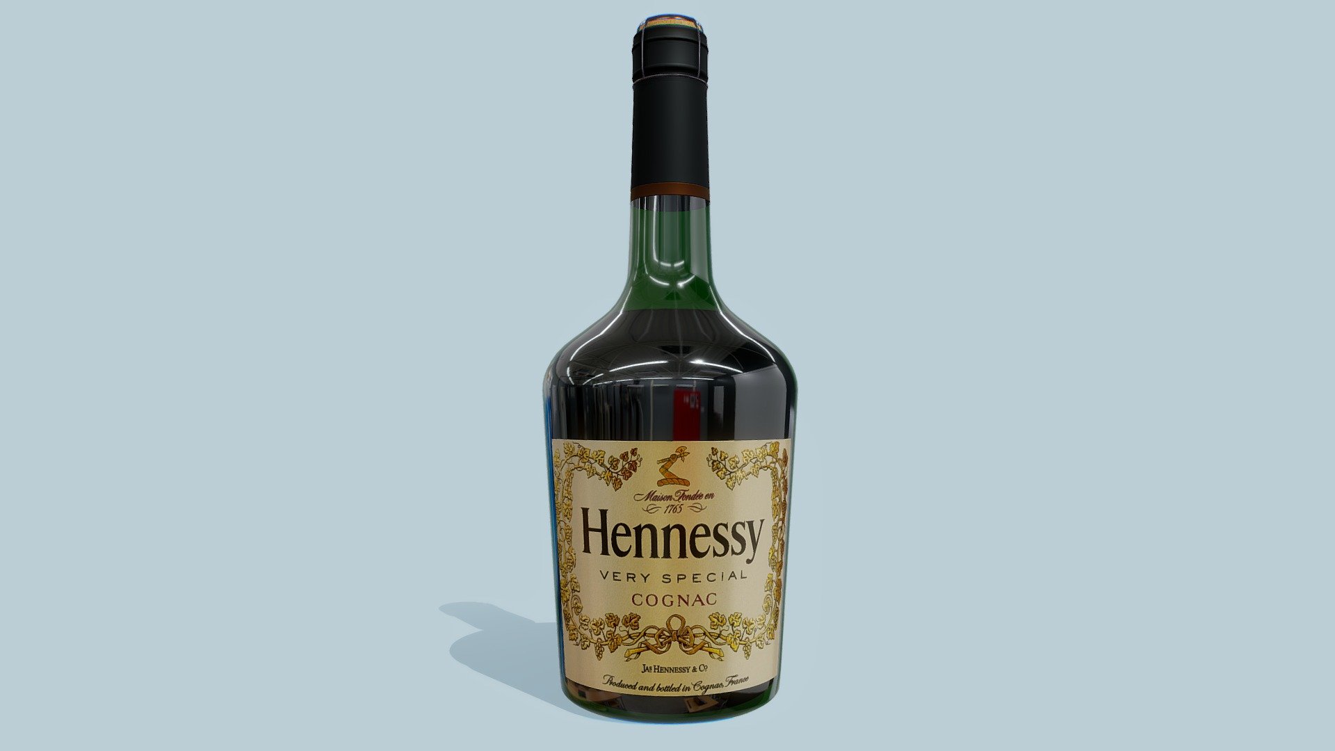 Cognac Bottle Buy Royalty Free 3D model by 3Dee (mellydeeis