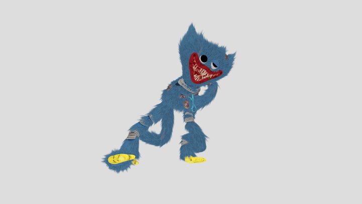 Withered Huggy Wuggy animation 3D Model