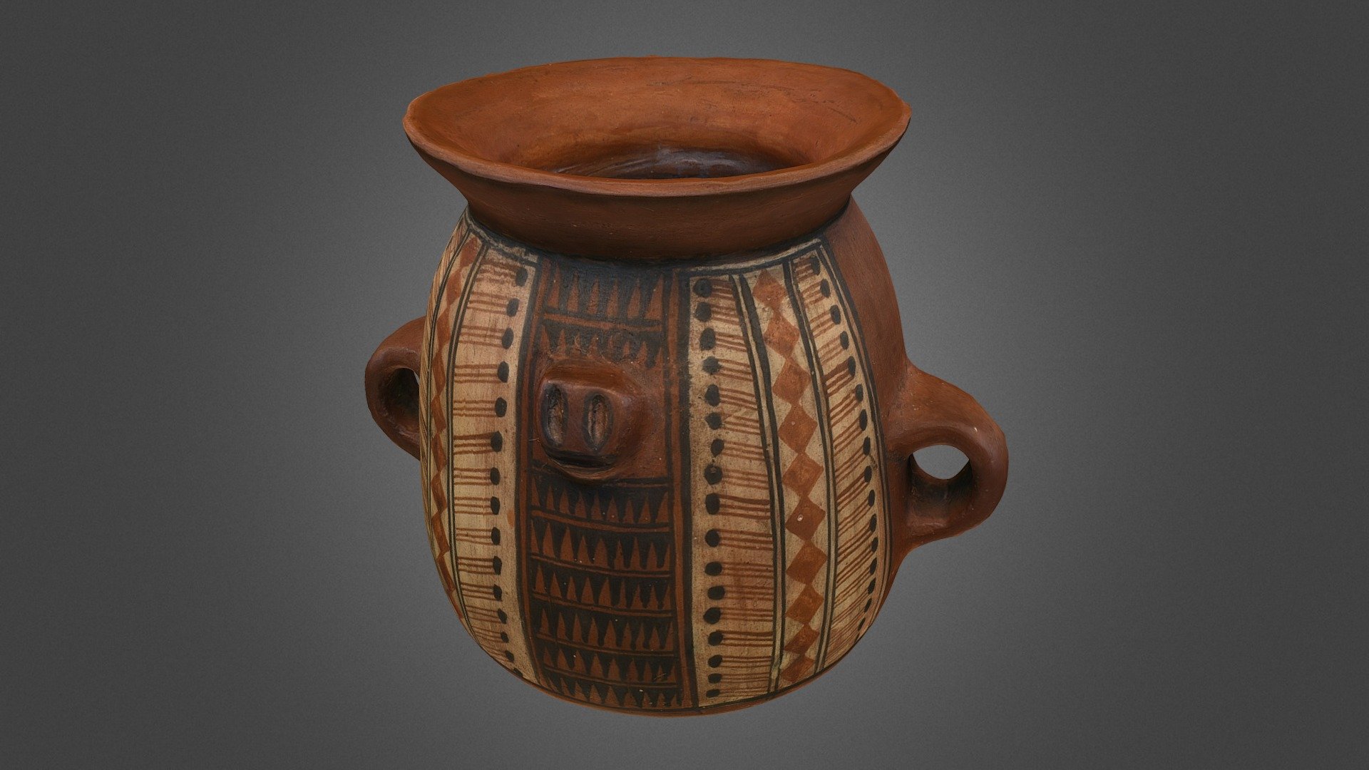 Inka style ceramic vessel