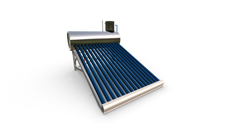 180Lts Low Pressure Solar Water Heater 3D Model