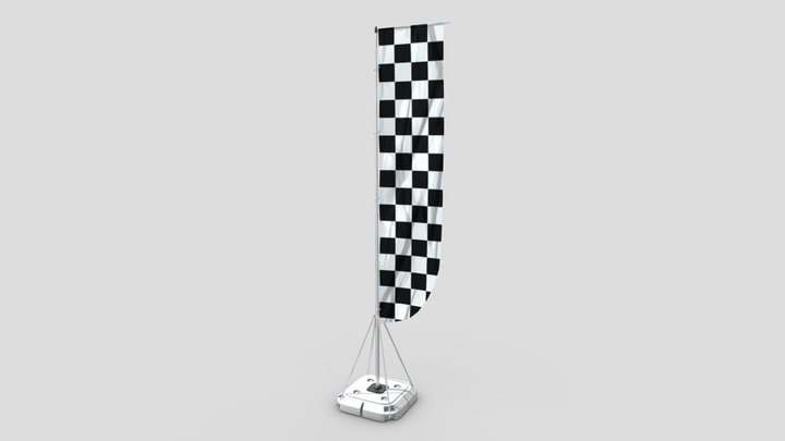 Checkered Flag 3D Model