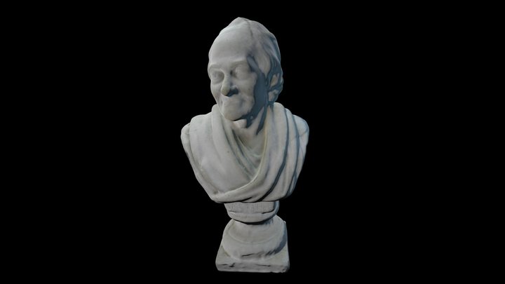 Voltaire Sculpture Photogrammetry 3D Model
