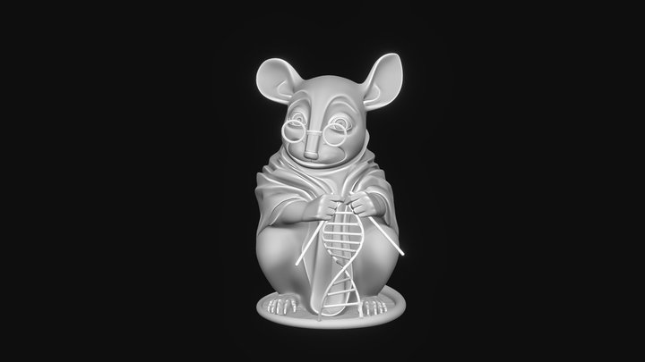 Laboratory mouse sculpture 3D Model