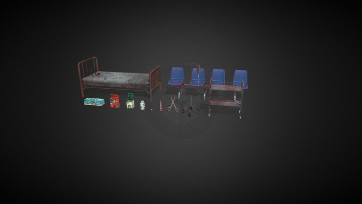 Vật Phẩm Bệnh Viện Cho Game Kinh Dị 3D Model