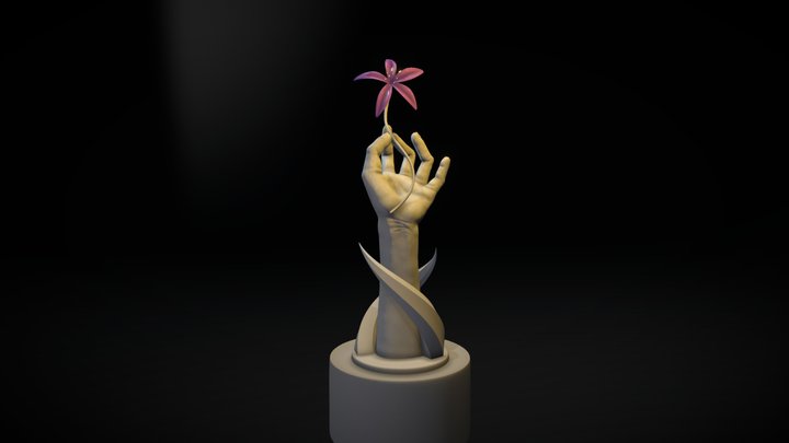 Hand Sculpture Artwork 3D Model