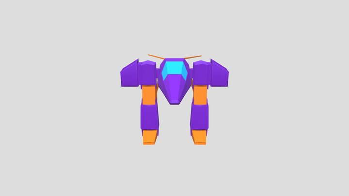 Grasshopper Ship 2.0 - Attack mode 3D Model