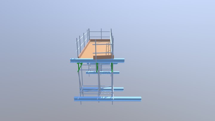 Scaffold Bridge 3D Model