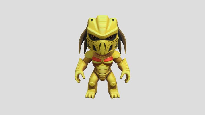 alien warrior figurine 3D Model