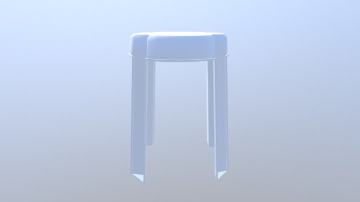 Plastic stool 3D Model