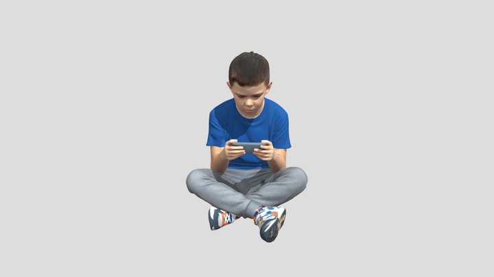 Focused Gamer Boy – Kostenloses 3D-Modell STL