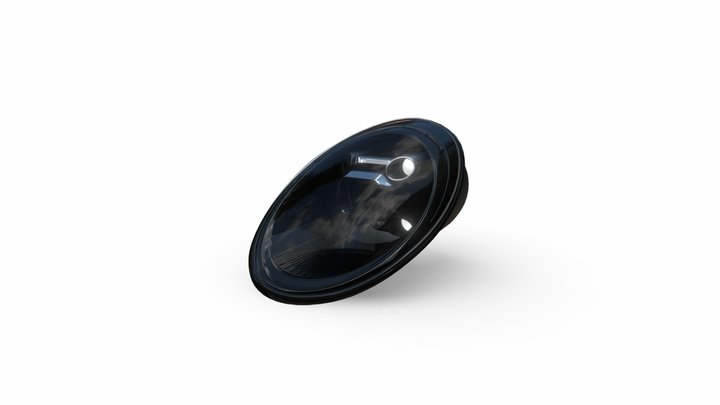 Farol  Porsche 3D interativo 3D Model