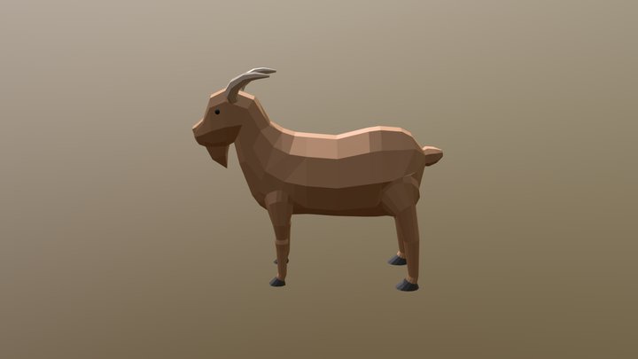 Low-poly Goat 3D Model