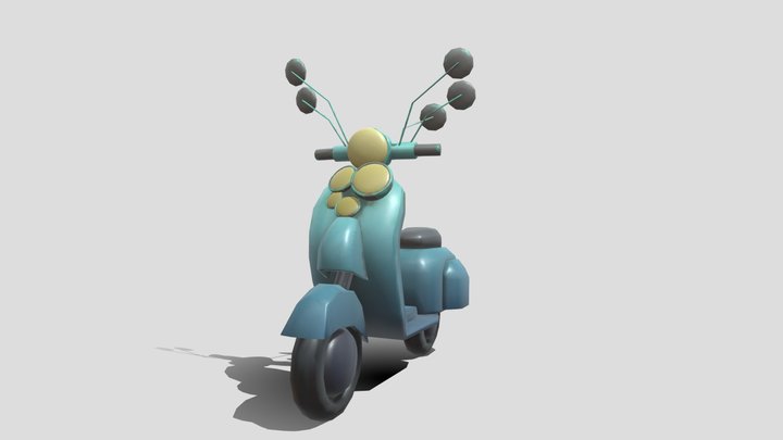 3D Stylized Motorcycle 3D Model