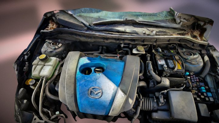 Mazda 3 | Covered Engine Bay (Photogrammetry) 3D Model