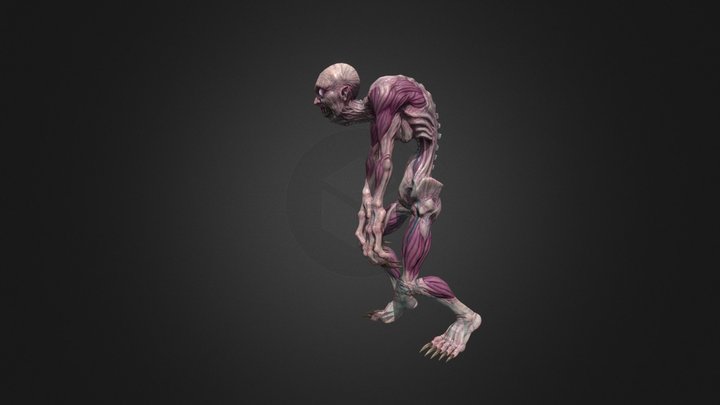 Creature Mutant Granny 3D Model