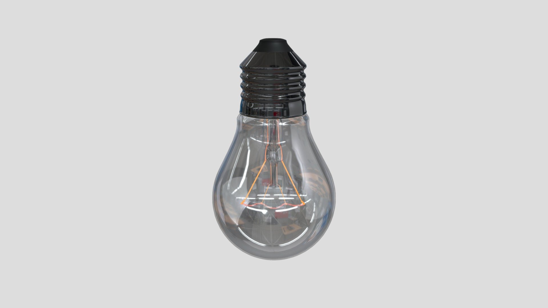 Filament Bulb 3D Model Realistic
