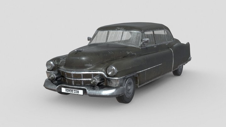 Dirty Car - Cadillac 75 Sedan 1953 3D Model