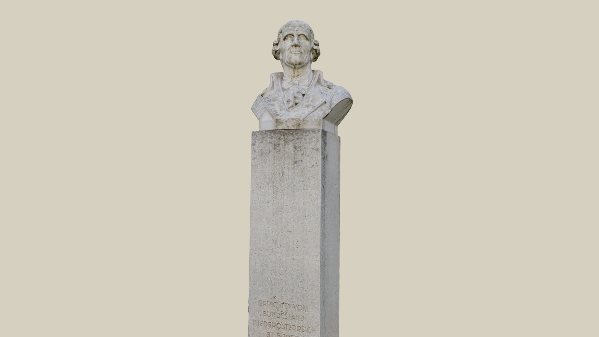 3D model Haydn-Büste - This is a 3D model of the Haydn-Büste. The 3D model is about a statue of a person.