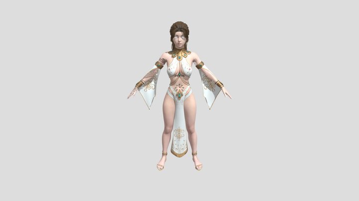 Stylized Female Character – Rig- Ready 3D Model 3D Model