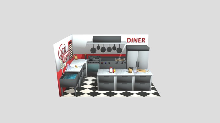 Diner Kitchen 3D Model