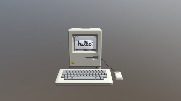 Macintosh low poly 3d model 3D Model