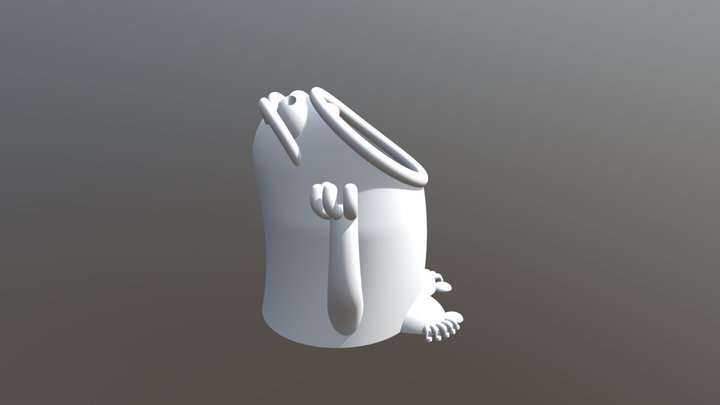 Pen Holder Monster 3D Model