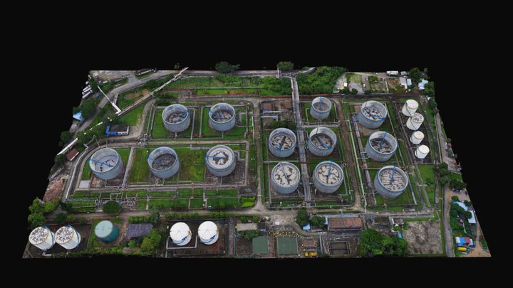 花都石化油库 3D Model