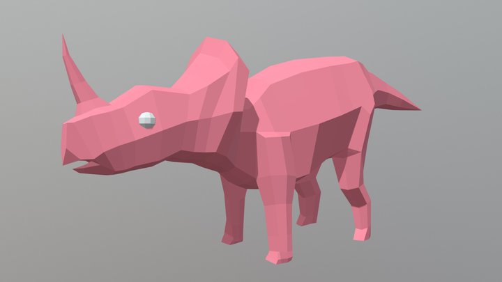 Centrosaur - Simple Low Poly Dinos #4 3D Model