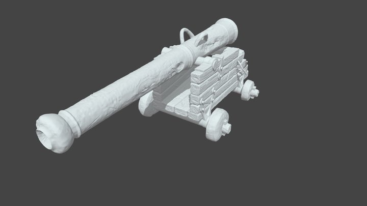 Cannon High Z Brush 3D Model