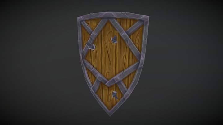 Layered Kite Shield 3D Model