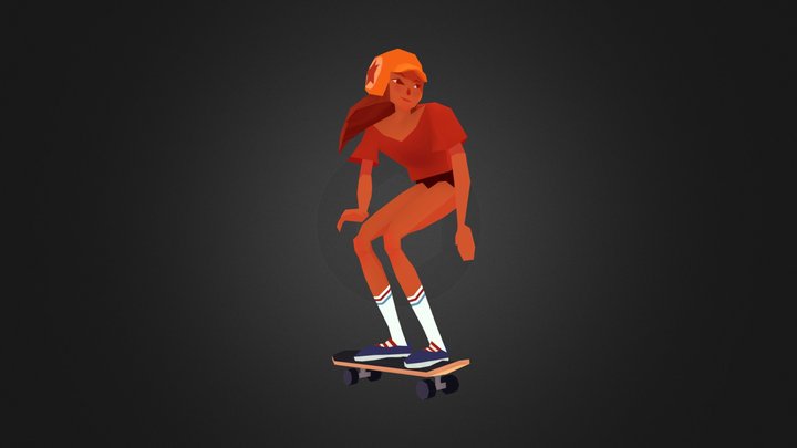 Skategirl 3D Model