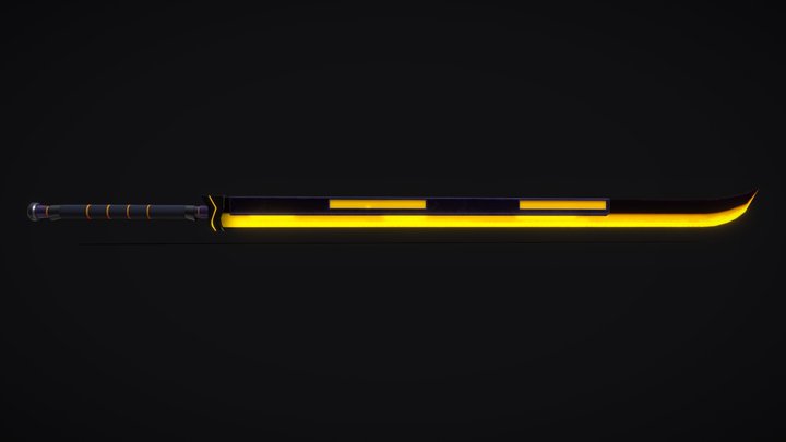 Katana CyberPunk 3D Model