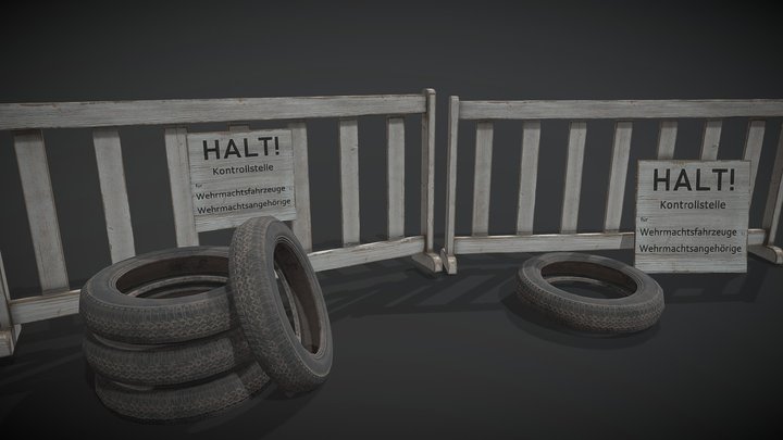 WWII Checkpoint Pack || Unreal Marketplace 3D Model