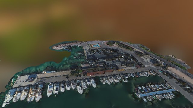 Port De Garavan Simplified 3d Mesh 3D Model
