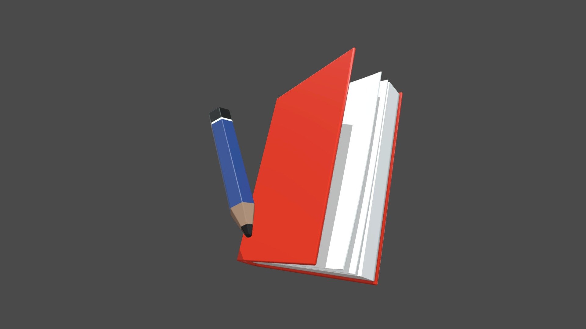 Book and Pencil Set - Download Free 3D model by   (@) [e09e3d3]