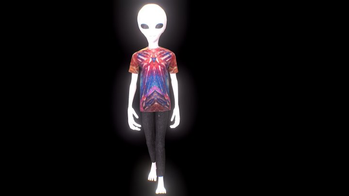 spaceman T-shirt 4 3D Model
