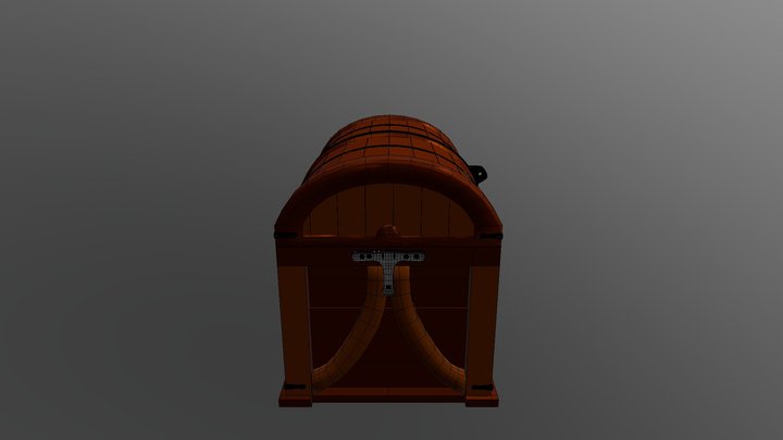 Oak chest 3D Model