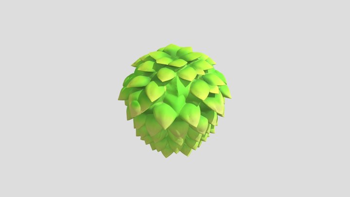Stylized green bush 3D Model